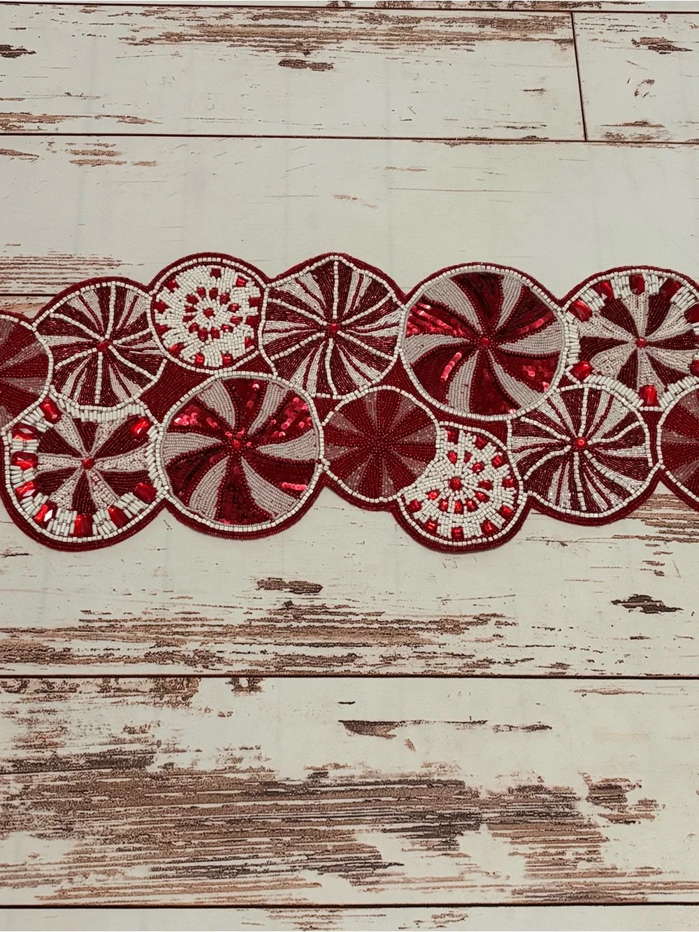 Pier 1 Imports Christmas Peppermint Table Runner